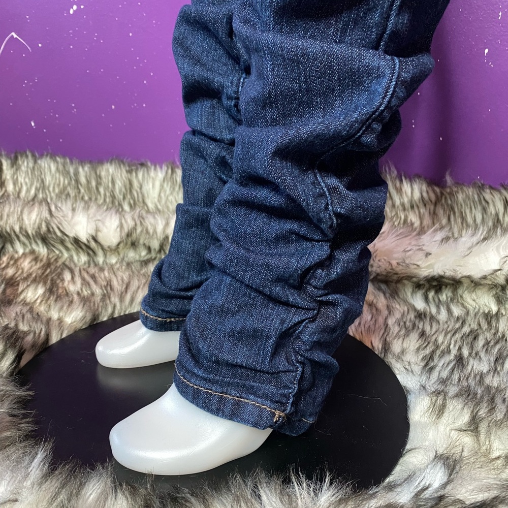 Bubblegum low rise Stacked skinny jeans extra long size 7/8 Never Worn